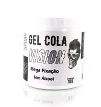 Gel Cola Capilar Incolor Mega Fixação Sem Álcool Vision 1kg