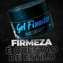 Gel Cola Fixador Mister James Fixação Forte Efeito Brilho Molhado 300g