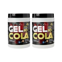 Gel Cola Fixador Softfix Branco 1000G - Kit Com 2Un