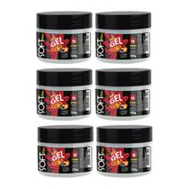 Gel Cola Fixador Softfix Branco 240g - Kit C/ 6un