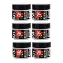 Gel Cola Fixador Softfix Branco 240G - Kit Com 6Un