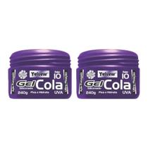 Gel Cola Fixador Yelsew Uva 240g - Kit C/ 2un