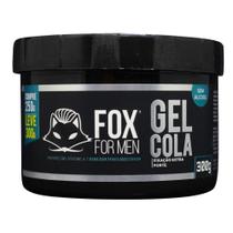 Gel Cola Fox For Men 300g Incolor Fixação Extra Forte Profissional