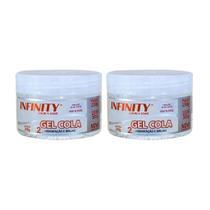 Gel Cola Infinity Looks Incolor 300G - Kit Com 2Un Gel Cola Infinity Looks Incolor 300G - Kit Com 2Un