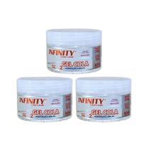 Gel Cola Infinity Looks Incolor 300G - Kit Com 3Un Gel Cola Infinity Looks Incolor 300G - Kit Com 3Un