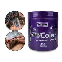 Gel Cola Siliconado Transparente Uva Ultra Fixação Definição Antifrizz Cabelo Penteado Finalização 490g, Yelsew