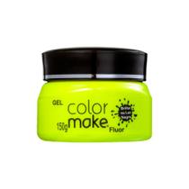 Gel Colorido Fluor Fluorescente Neon Colormake Vegano Cabelo e Corpo 150g Brilha na Luz Negra Maquiagem Artística Festa