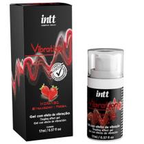 Gel com Efeito de Vibração Vibration Morango Intt 17ml