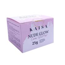 Gel com glitter nude glow kaisa 25g