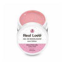 Gel Construtor Glitter 02 Pink Nude Real Love