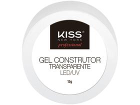 Gel Construtor para Unhas Kiss New York - Profissional LED/UV Transparente 15g