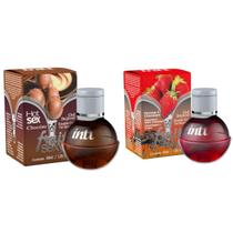 Gel Corporal Beijável Esquenta Esfria Chocolate e Morango 2