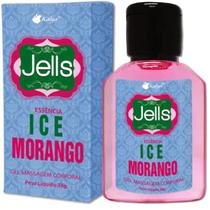 Gel Corporal Beijável Jells Ice Morango 30ml Drink Elaborado