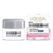 Gel Creme Facial Anti-marcas Noite L'oréal Paris Glycolic Bright 49g Gel Creme Facial Anti-marcas Noite L'oréal Paris Glycolic Bright 49g
