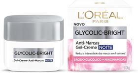 Gel-Creme Facial Anti-Marcas Noite L'oréal Paris Glycolic Bright 49g Gel-Creme Facial Anti-Marcas Noite L'oréal Paris Glycolic Bright 49g