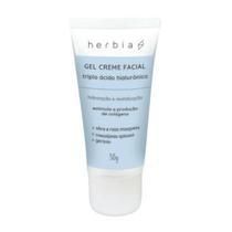 Gel Creme Facial Triplo Ácido Hialurônico Natural e Vegano Herbia - 50g