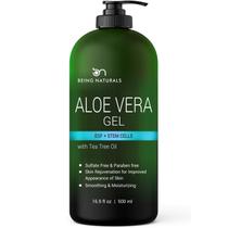 Gel de Aloe Vera Being Naturals 500 ml 100% orgânico com EGF e células-tronco