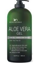 Gel de Aloe Vera Being Naturals 500 ml com mel de Manuka e óleo de melaleuca