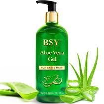 Gel de Aloe Vera BSY 300ml não pegajoso para rosto, cabelo e pele
