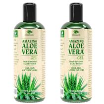 Gel de Aloe Vera Green Leaf Naturals - 2 Unidades de 480ml para a Pele Gel de Aloe Vera Green Leaf Naturals - 2 Unidades de 480ml para a Pele