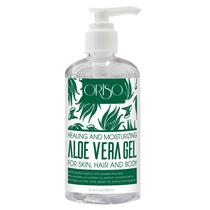 Gel de Aloe Vera ORISO Pure Sunburn Relief 300ml para rosto e corpo