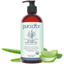 Gel de Aloe Vera PURA D'OR 473ml Hidratante Orgânico de Lavanda