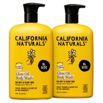 Gel de banho Glow Oil California Naturals 591 ml, kit com 2