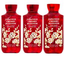 Gel de banho para sabonete líquido Bath & Body Works Japanese Cherry x3