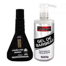 Gel de Barbear 500g + Loção Pós Barba Barber 230ml - Yelsew Gel de Barbear 500g + Loção Pós Barba Barber 230ml - Yelsew