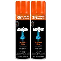 Gel de barbear Edge para homens, pacote com 2 unidades de 280 ml com pele sensível à babosa