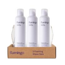 Gel de barbear Flamingo para mulheres com Aloe Vera 200mL - pacote com 3