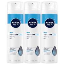 Gel de barbear Nivea Men Sensitive Cool com algas marinhas, 210 ml, pacote com 3 unidades