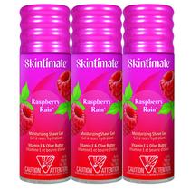 Gel de barbear Skintimate Raspberry Rain para mulheres, 200 ml, pacote com 3