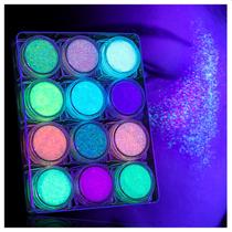 Gel de brilho LATIBELL Body Face UV Black Light Reactive 12 cores Gel de brilho LATIBELL Body Face UV Black Light Reactive 12 cores