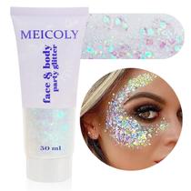 Gel de brilho MEICOLY Clear White Body 50 ml para festival