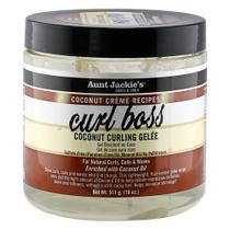 Gel de cabelo Aunt Jackie's Curl Boss Coconut 530ml para cabelo natural