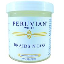 Gel de cabelo Peruvian White Braids N Lox Smooth Edges 150mL Gel de cabelo Peruvian White Braids N Lox Smooth Edges 150mL