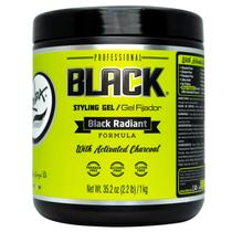 Gel de cabelo Rolda Black Extra Strong Hold 1L com carvão ativado Gel de cabelo Rolda Black Extra Strong Hold 1L com carvão ativado