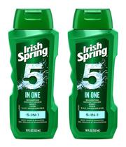 Gel de Ducha Irish Spring 5 en 1 con Champú y Acondicionador 532 ml Pack de 2