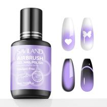 Gel de esmalte SAVILAND Plus Airbrush 20 ml roxo sem acetona Gel de esmalte SAVILAND Plus Airbrush 20 ml roxo sem acetona