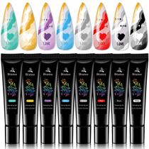 Gel de estampagem SEISSO 8 cores 8 mL UV Soak Off Nail Art