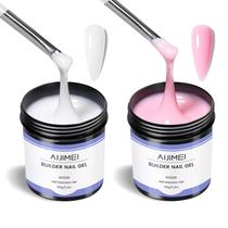 Gel de extensão de unhas Builder AIJIMEI 300g, gel de extensão de unhas, branco, rosa