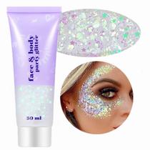 Gel de Glitter para Rosto e Corpo Go Ho Clear White 50 ml Gel de Glitter para Rosto e Corpo Go Ho Clear White 50 ml