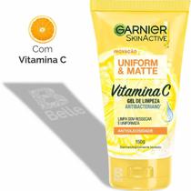 Gel de Limpeza Facial Antibacteriano Uniform & Matte Vitamina C - 150g - Garnier