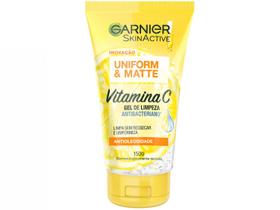 Gel de Limpeza Facial Garnier Uniform e Matte - Vitamina C Antibacteriano 150g