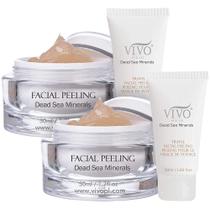 Gel de peeling facial Vivo Per Lei com minerais do Mar Morto 2x30ml