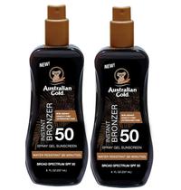Gel de proteção solar em spray Australian Gold SPF 50 com bronzeador 240mL Gel de proteção solar em spray Australian Gold SPF 50 com bronzeador 240mL