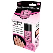 Gel de unhas Ontel Armor Pink 13 mL com camada superior e inferior, como visto na TV