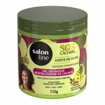 Gel Definidor S.o.s Cachos Azeite De Oliva 550g Salon Line