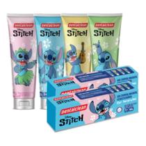 Gel Dental Dentalclean Stitch Morango 104g com Flúor Gel Dental Dentalclean Stitch Morango 104g com Flúor